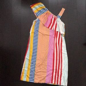 Gorman One shoulder linen shift dress